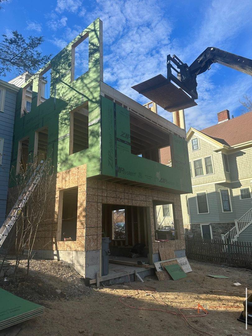 Arlington addition - structural framing stage 2