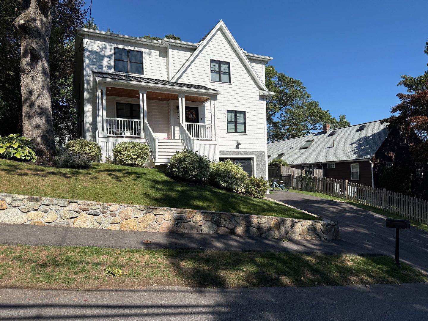 Arlington custom home exterior rear view