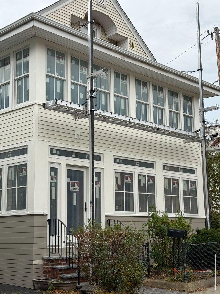 Somerville MA two-story addition exterior corner view